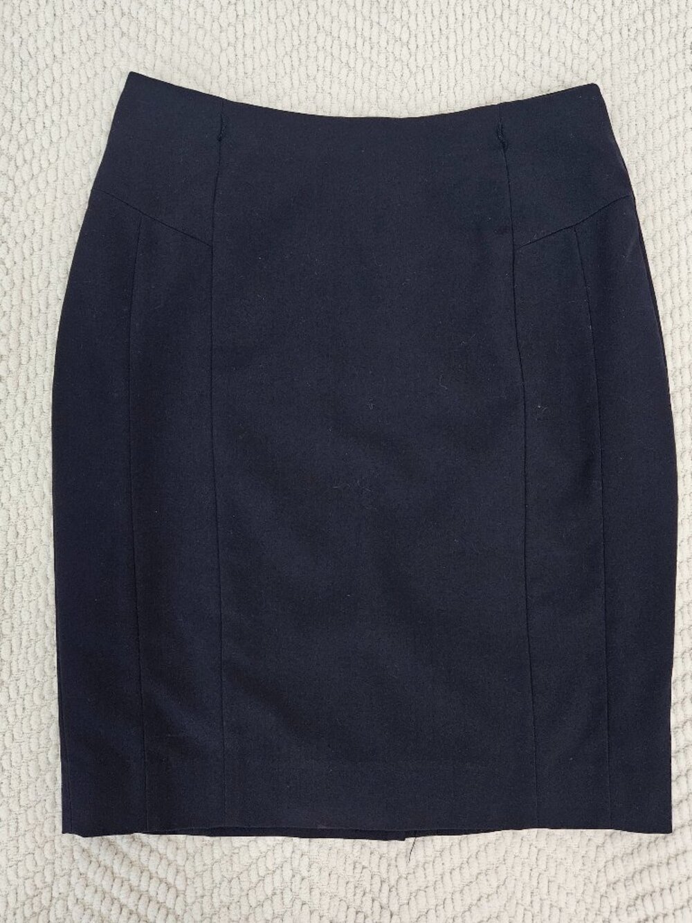H&M Dark Navy Lined Pencil Skirt With Belt Loops Size 8
